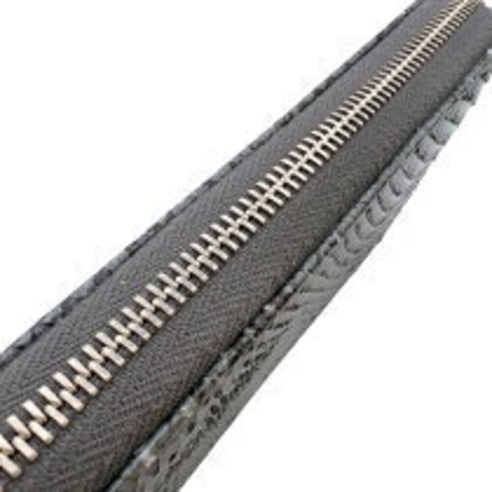 Gucci Zip Around Long Wallet Gray Python Leather - image 4